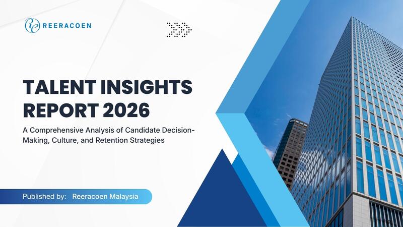 Reeracoen Malaysia Talent Insights Report 2026 cover with corporate skyscraper