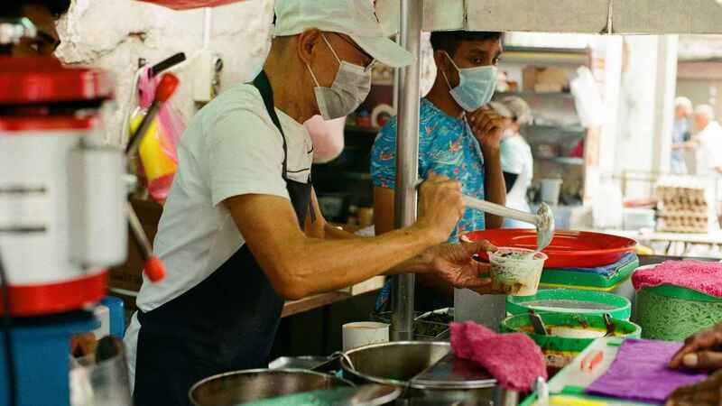 Traditional street food stall in Penang